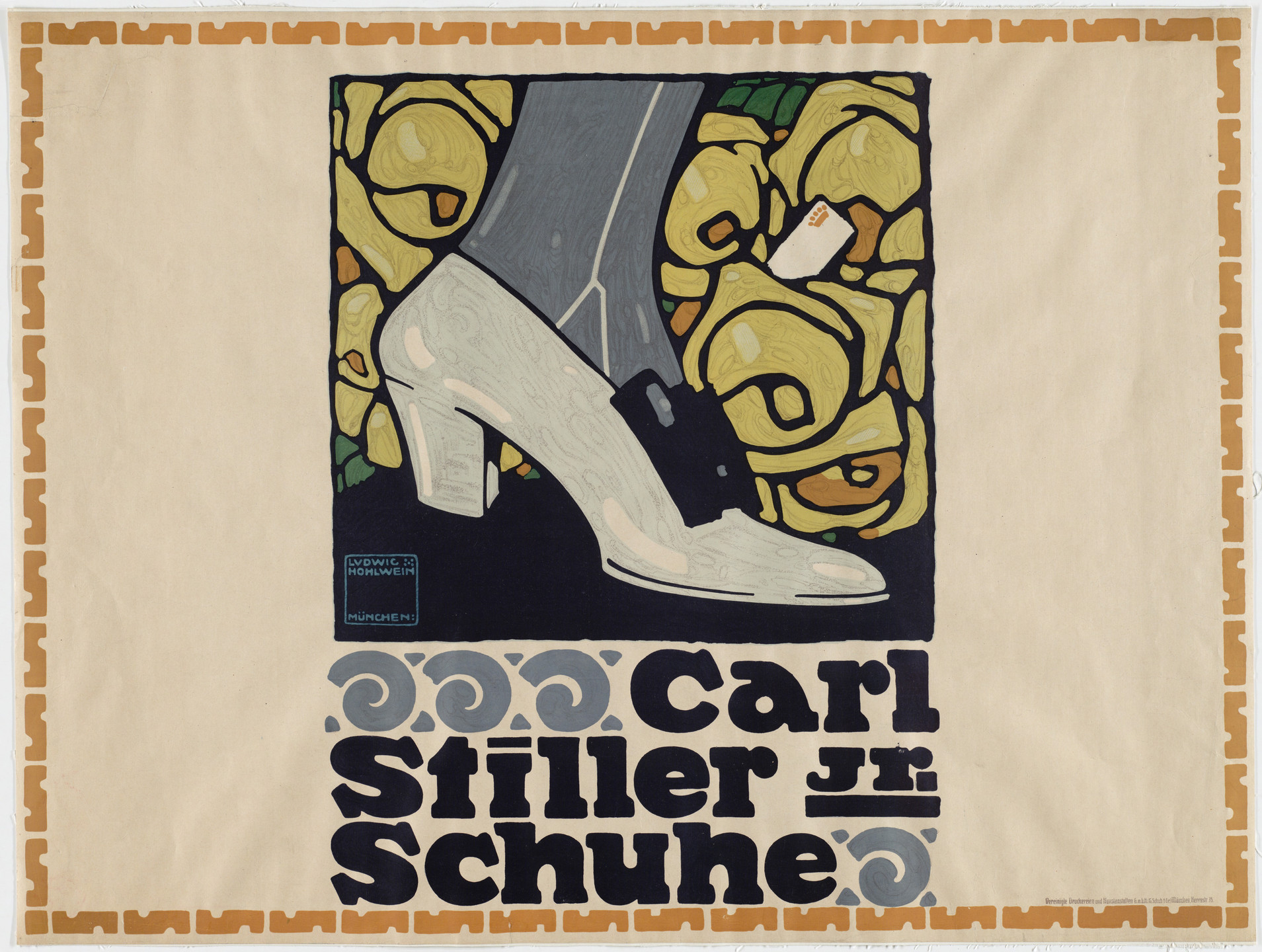 Ludwig Hohlwein. Carl Stiller Jr. Schuhe. c. 1909