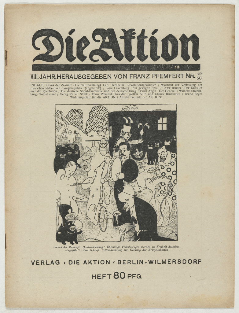 Die Aktion, vol. 8, no. 49/50 by Bruno Beye