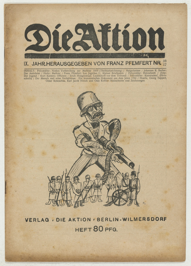 Die Aktion, vol. 9, no. 16/17 by Conrad Felixmüller, Heinrich Hoerle, Karl Jacob Hirsch
