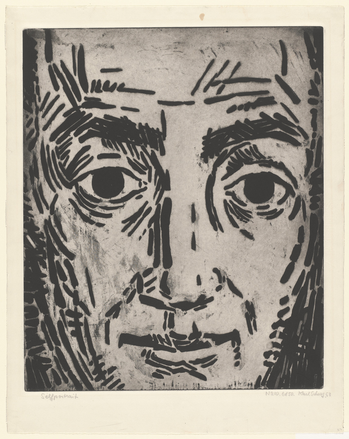 Karl Schrag. Self Portrait. 1963
