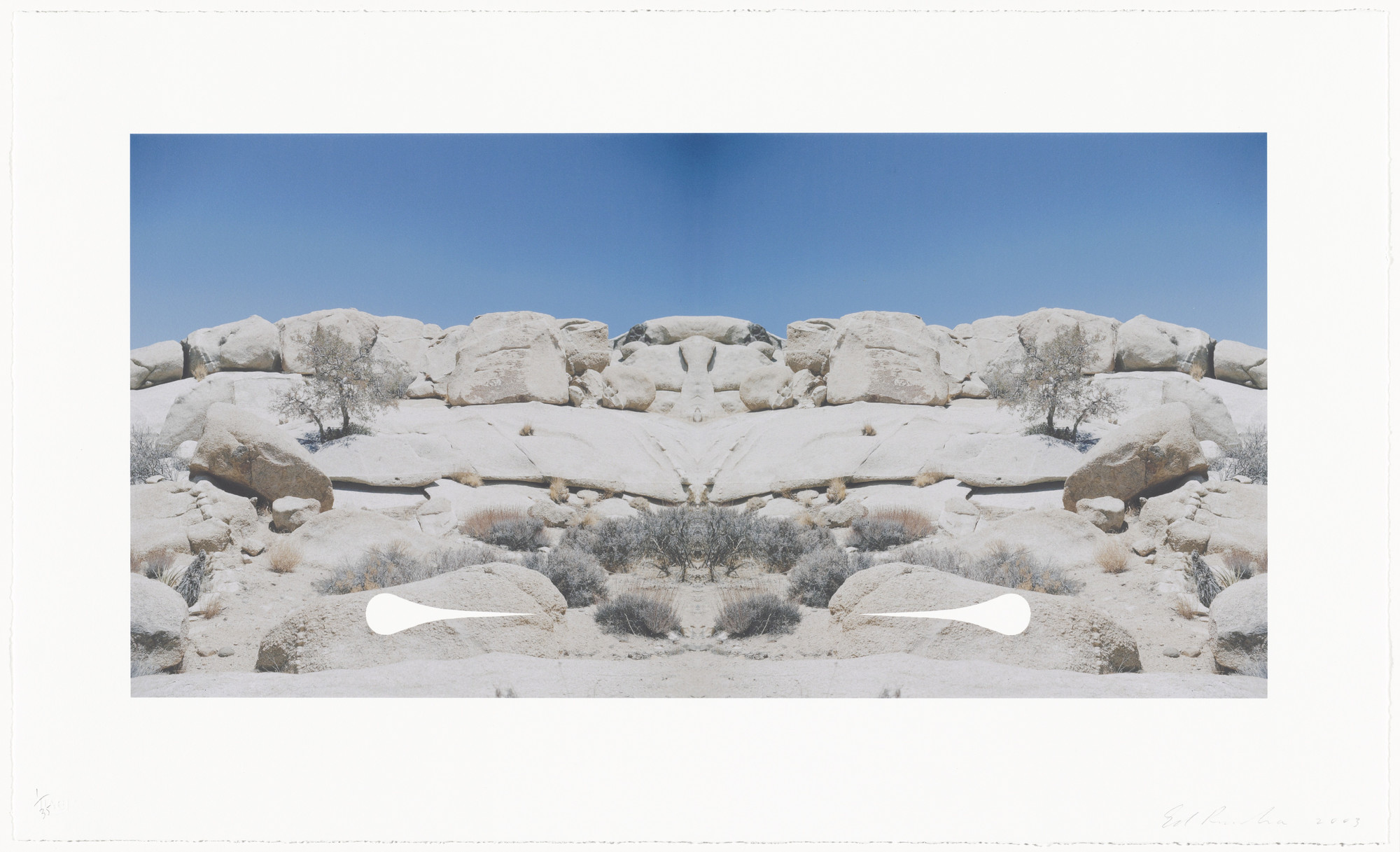 Edward Ruscha. Bow-tie Teardrop from the series Bow-tie Landscapes