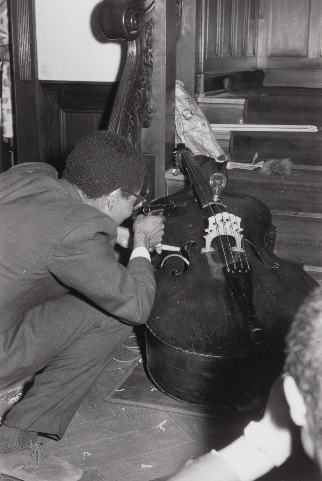 Benjamin Patterson. Benjamin Patterson's Variations for Double-Bass , performed during Kleines Sommerfest: Après John Cage, Galerie Parnass, Wuppertal, West Germany, June 9, 1962