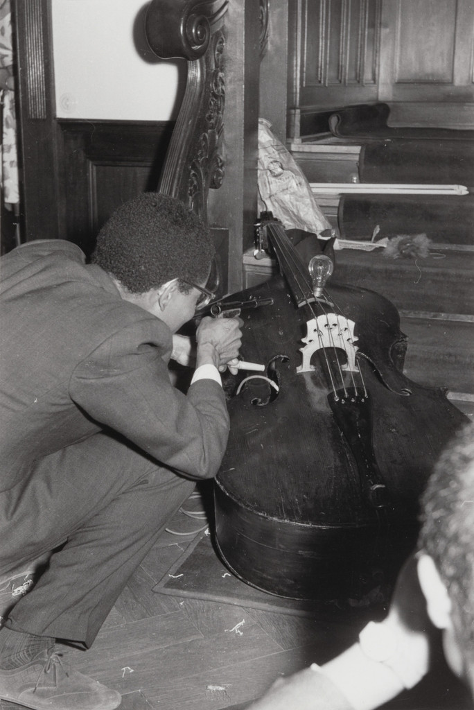 Benjamin Patterson's Variations for Double-Bass, performed during Kleines Sommerfest: Après John Cage, Galerie Parnass, Wuppertal, West Germany, June 9, 1962