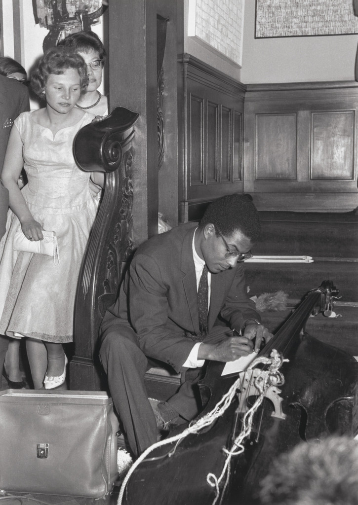 Benjamin Patterson's Variations for Double-Bass, performed during Kleines Sommerfest: Après John Cage, Galerie Parnass, Wuppertal, West Germany, June 9, 1962