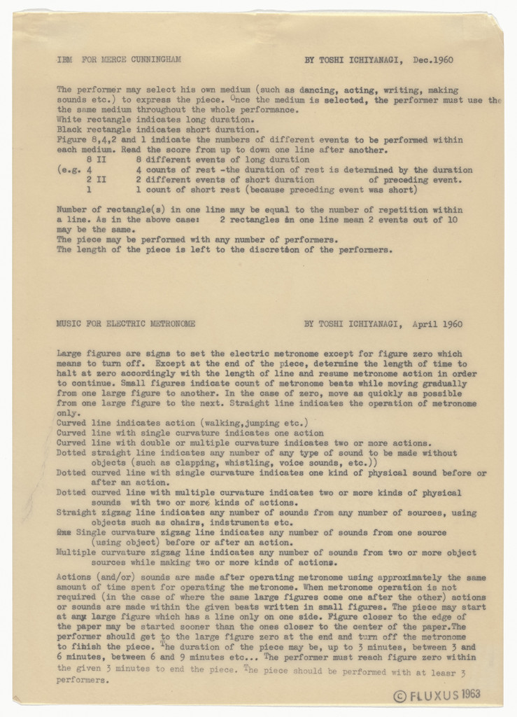 IBM for Merce Cunningham and Music for Electric Metronome