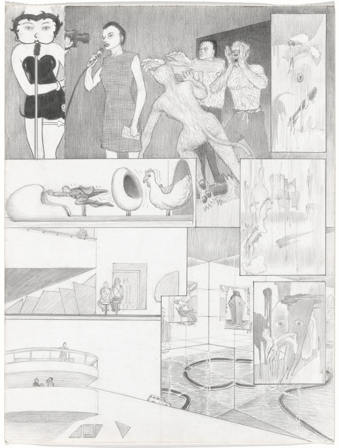 Jim Shaw. Dream Drawing (I&#39;m teaching a class in which some black students...). 1998