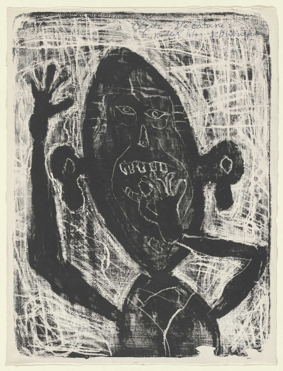 Jean Dubuffet. Man Eating a Small Stone (Homme mangeant une petite pierre). 1944