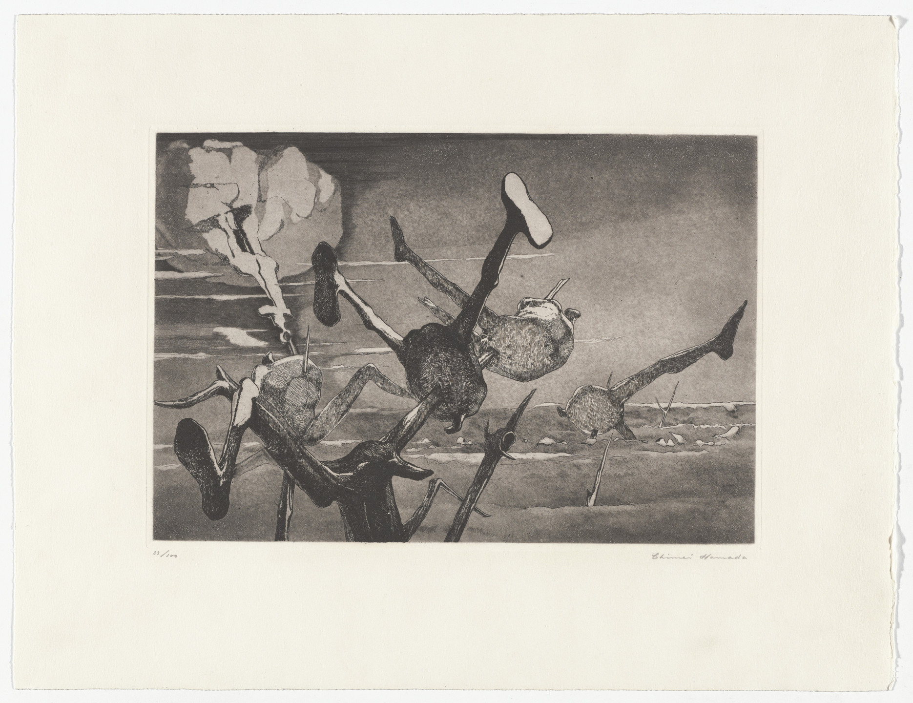 Chimei Hamada. Landscape. 1954