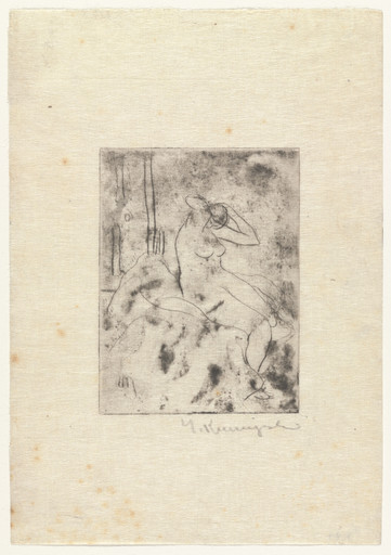 Seated Nude Arranging her Hair