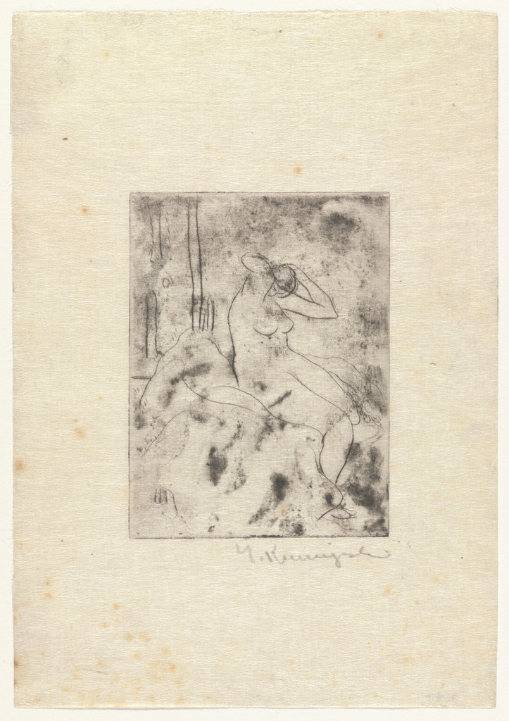 Seated Nude Arranging her Hair