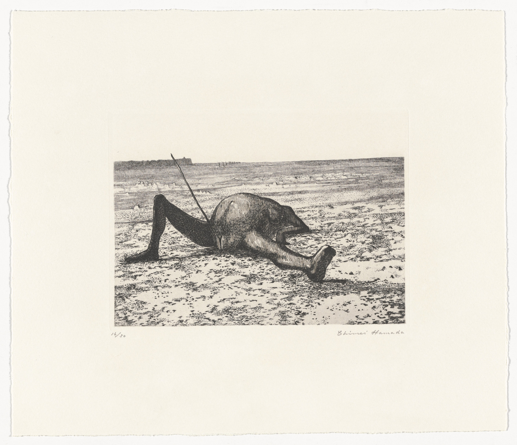 Chimei Hamada. Elegy for a New Conscript: Landscape. 1952