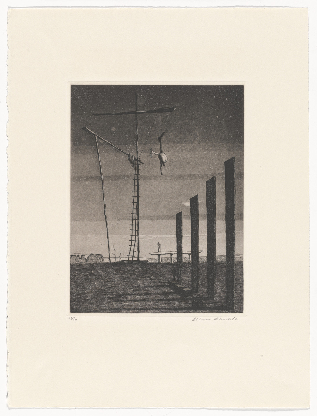Chimei Hamada. Execution Ground (A). 1954