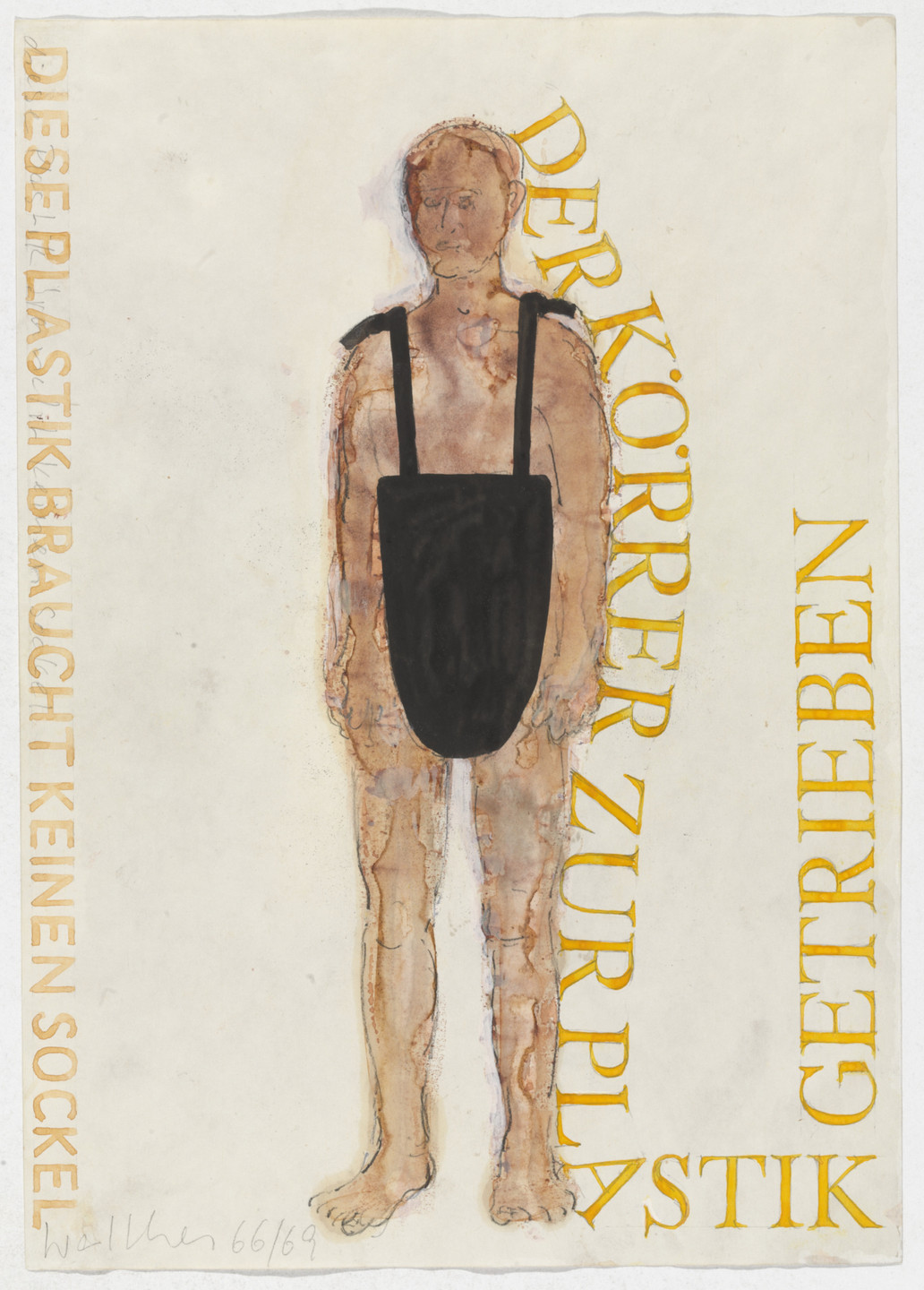 Franz Erhard Walther. Work Drawing: Leg Piece. 1966/1969