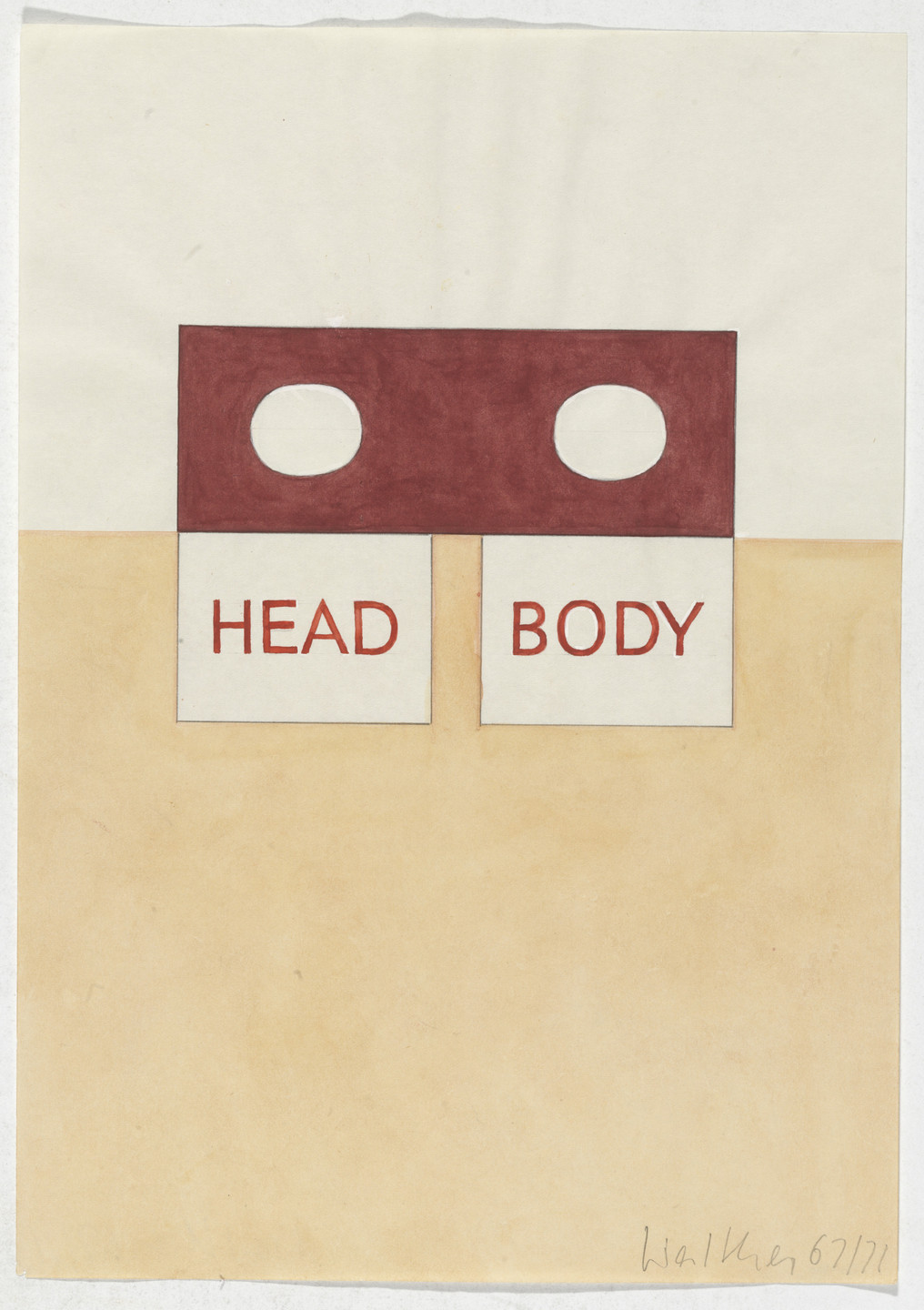 Franz Erhard Walther. Work Drawing: For Two. 1967/1971