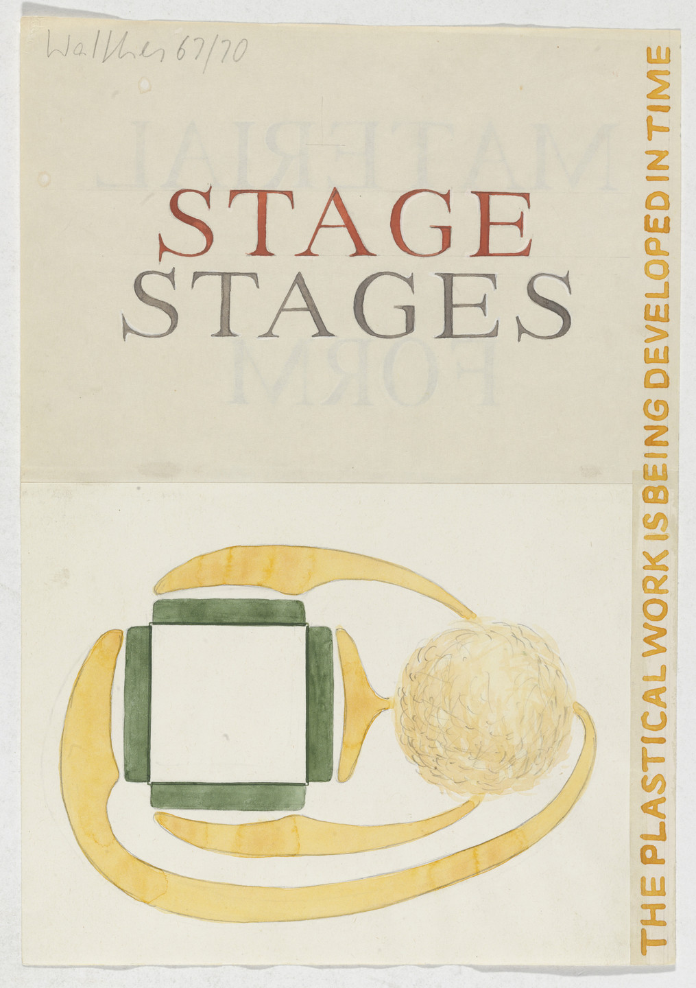 Franz Erhard Walther. Work Drawing: Plastic - 5 Steps. 1967/1970