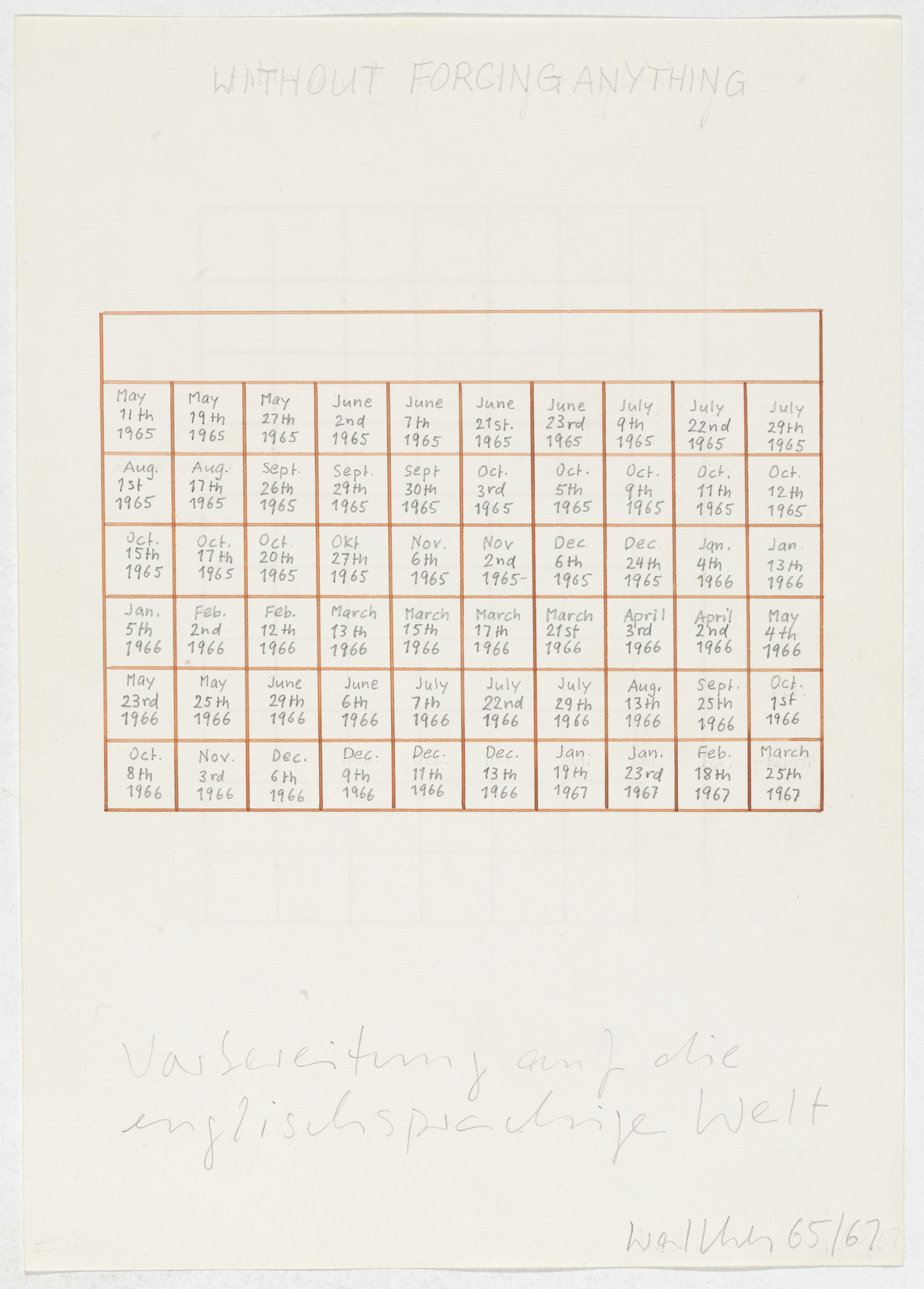 Franz Erhard Walther. Work Drawing: Score