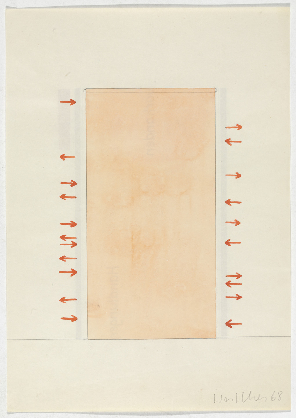 Franz Erhard Walther. Work Drawing: Curtain. 1968