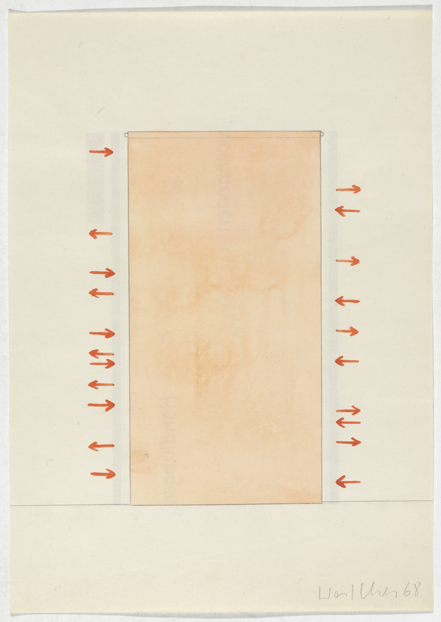 Franz Erhard Walther. Work Drawing: Curtain