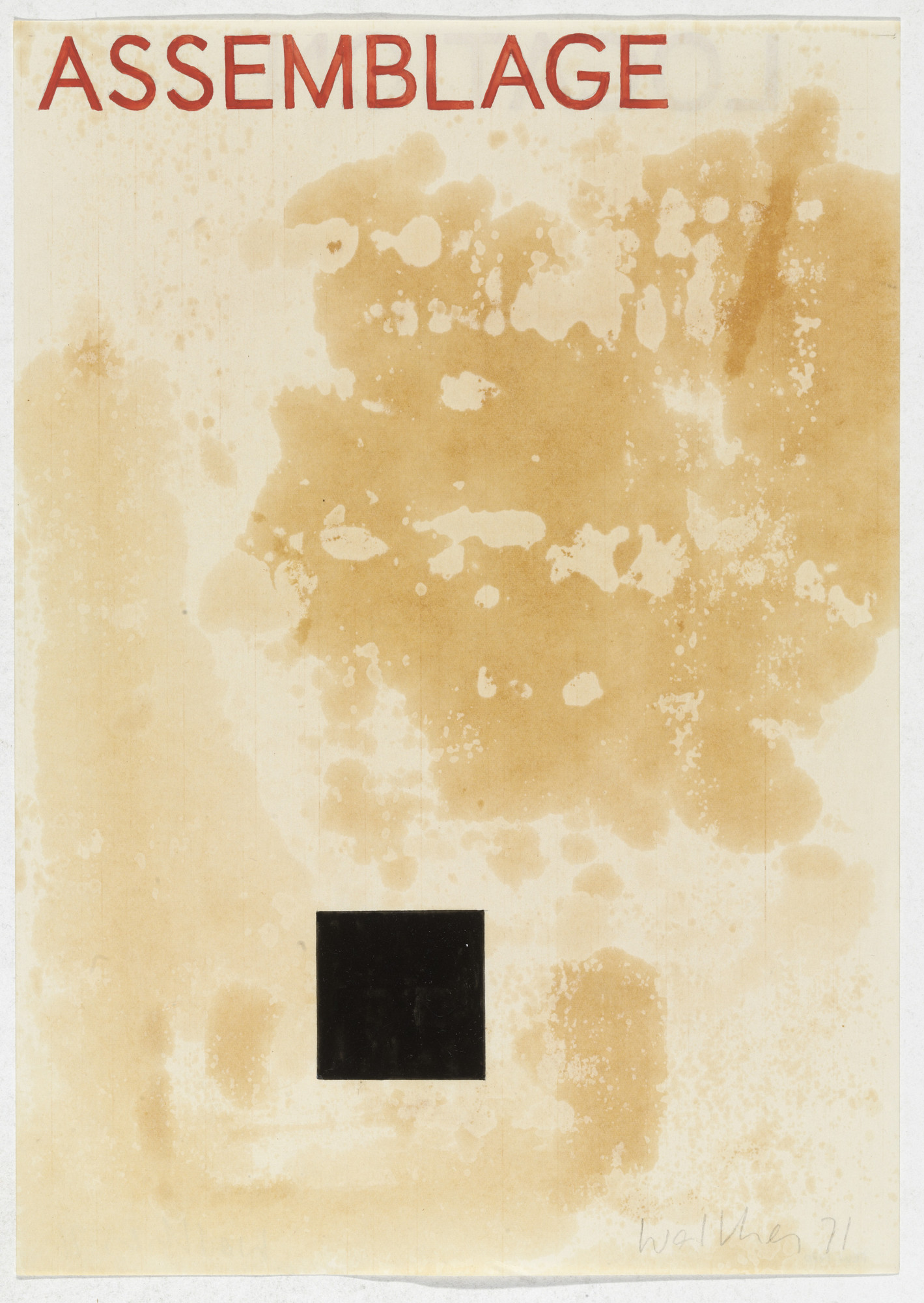 Franz Erhard Walther. Work Drawing: Gathering