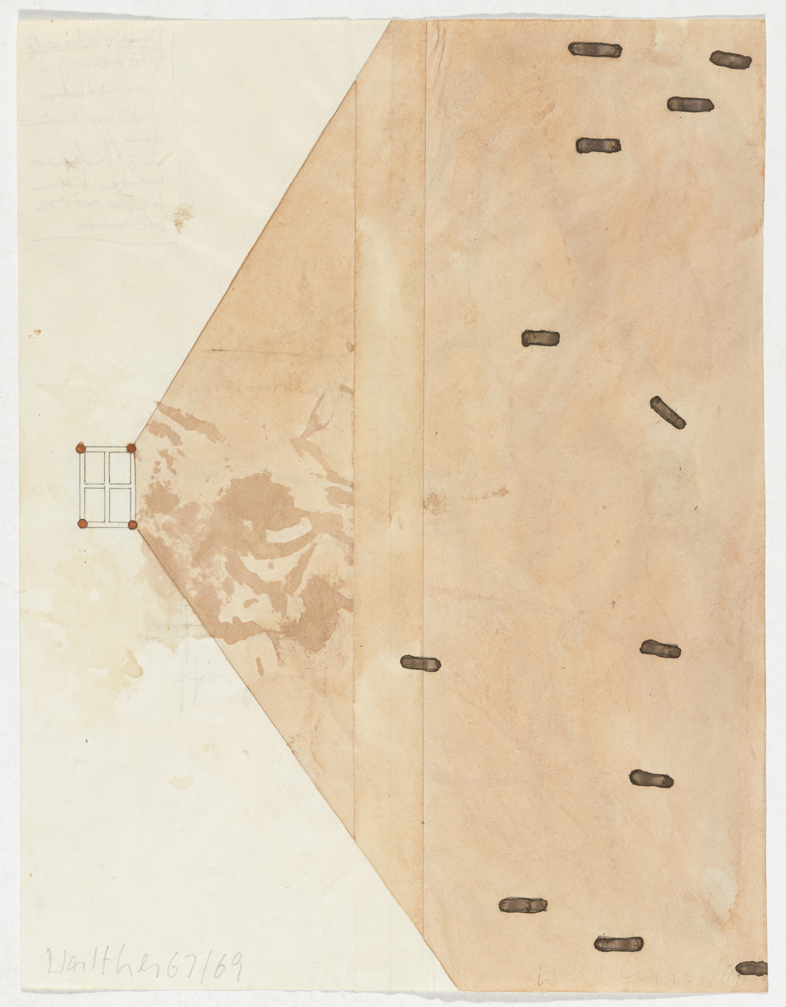 Franz Erhard Walther. Work Drawing: Four Sides Four Fields