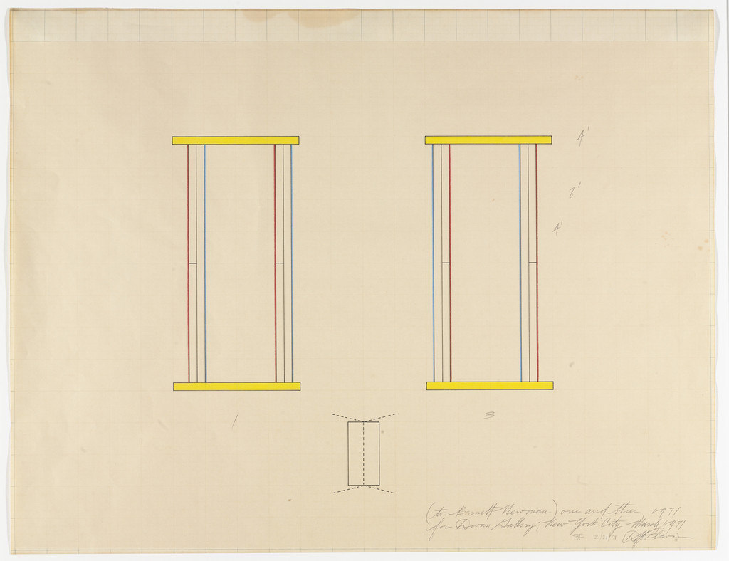 Untitled (to Barnett Newman) one and three