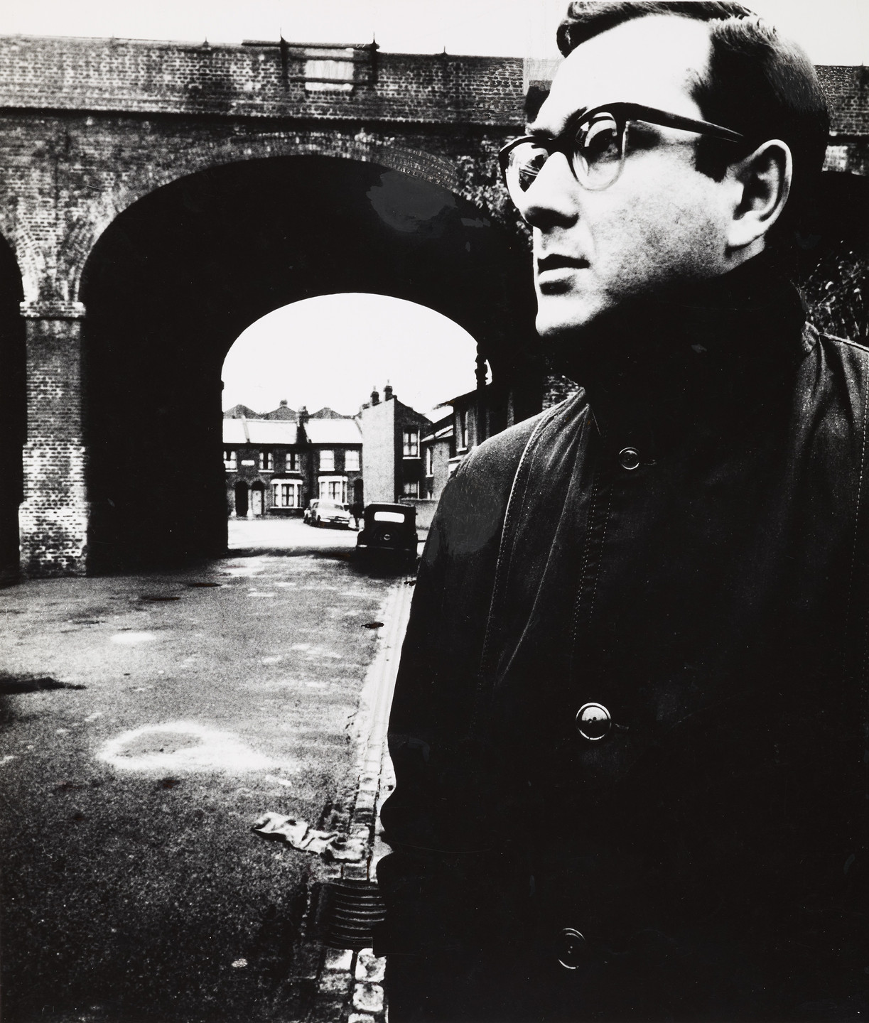 Bill Brandt. Harold Pinter, Battersea, London. 1961