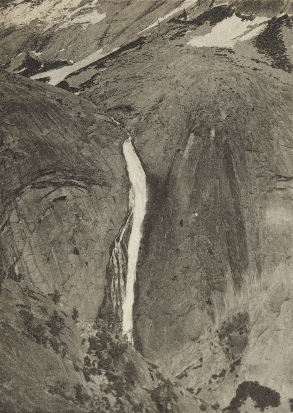 Ansel Adams. Fall in Upper Tenaya Canyon, Yosemite National Park, California. c. 1920