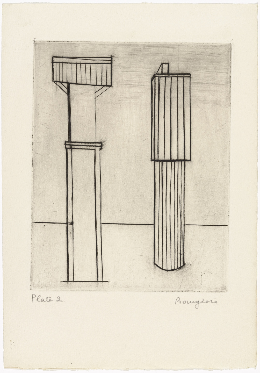 Louise Bourgeois. Plate 2 of 9, from the illustrated book, He Disappeared into Complete Silence, first edition (Example 1). 1947