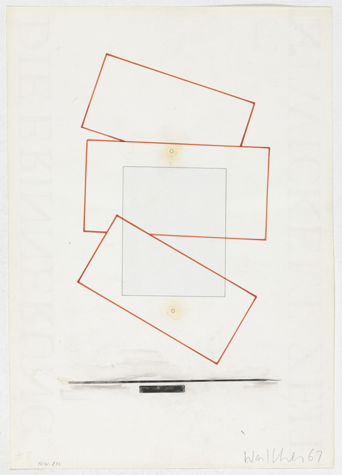 Franz Erhard Walther. Work Drawing: Night Piece