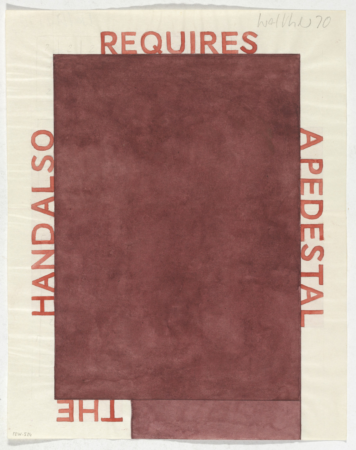 Franz Erhard Walther. Work Drawing: Over Arm. 1970