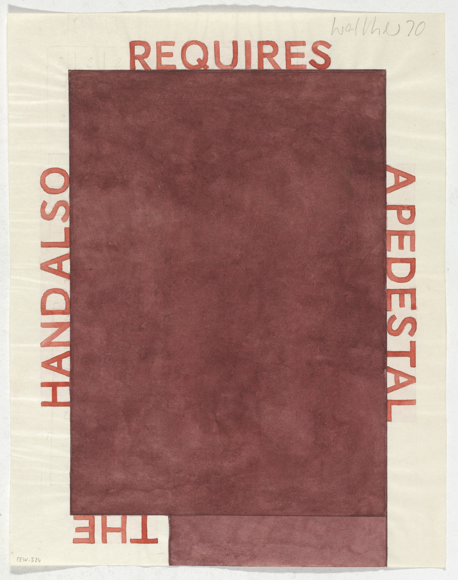 Franz Erhard Walther. Work Drawing: Over Arm