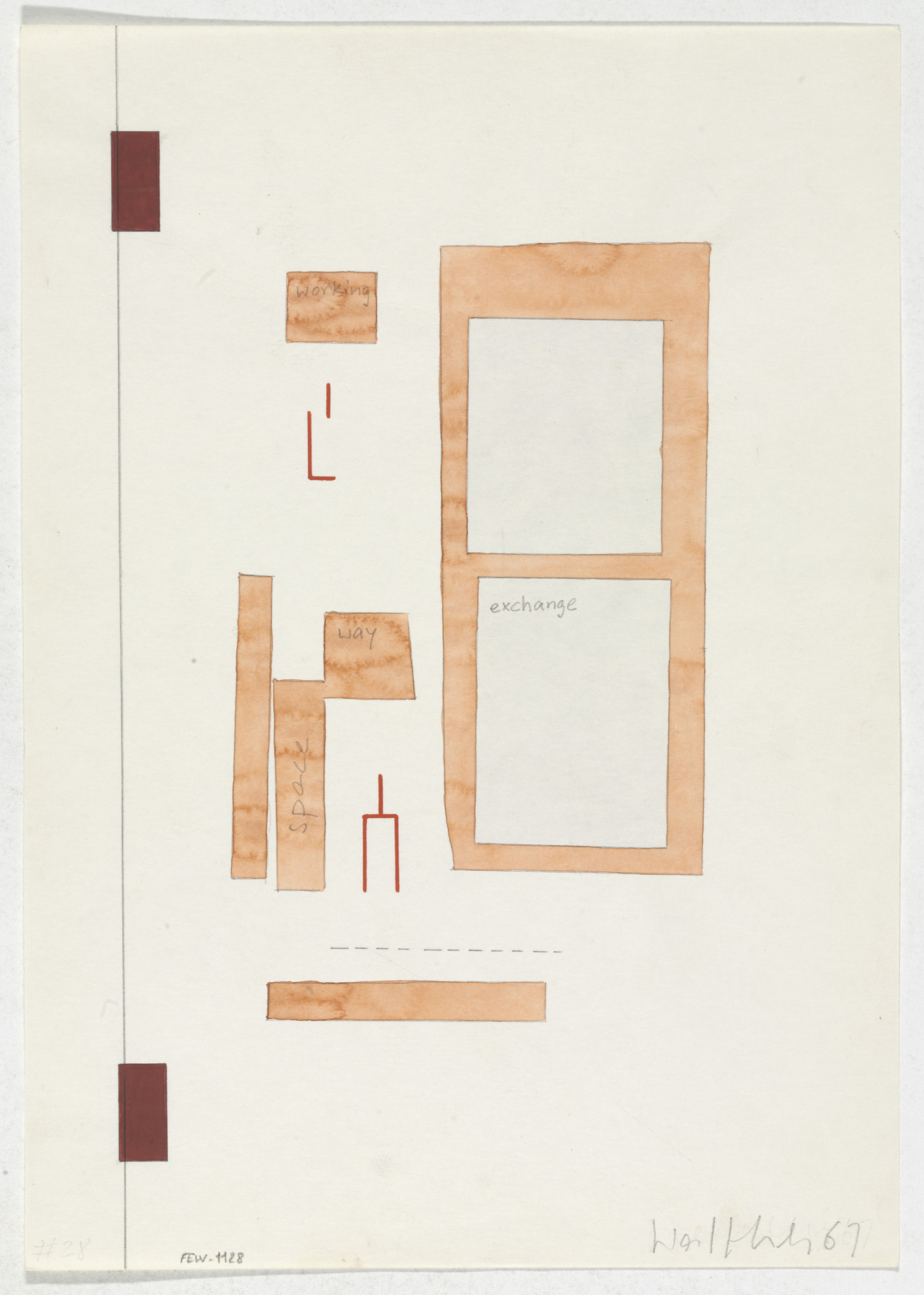 Franz Erhard Walther. Work Drawing: Opposite