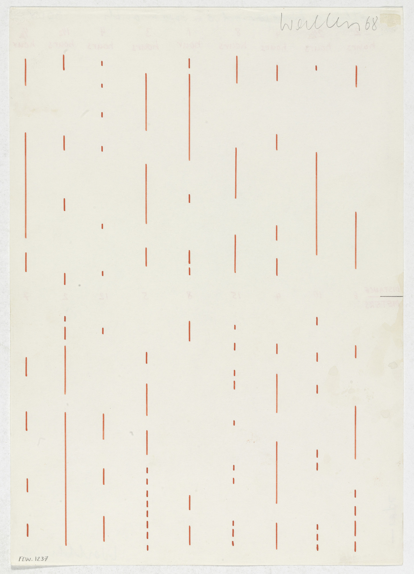 Franz Erhard Walther. Work Drawing: Place Time Inside Outside
