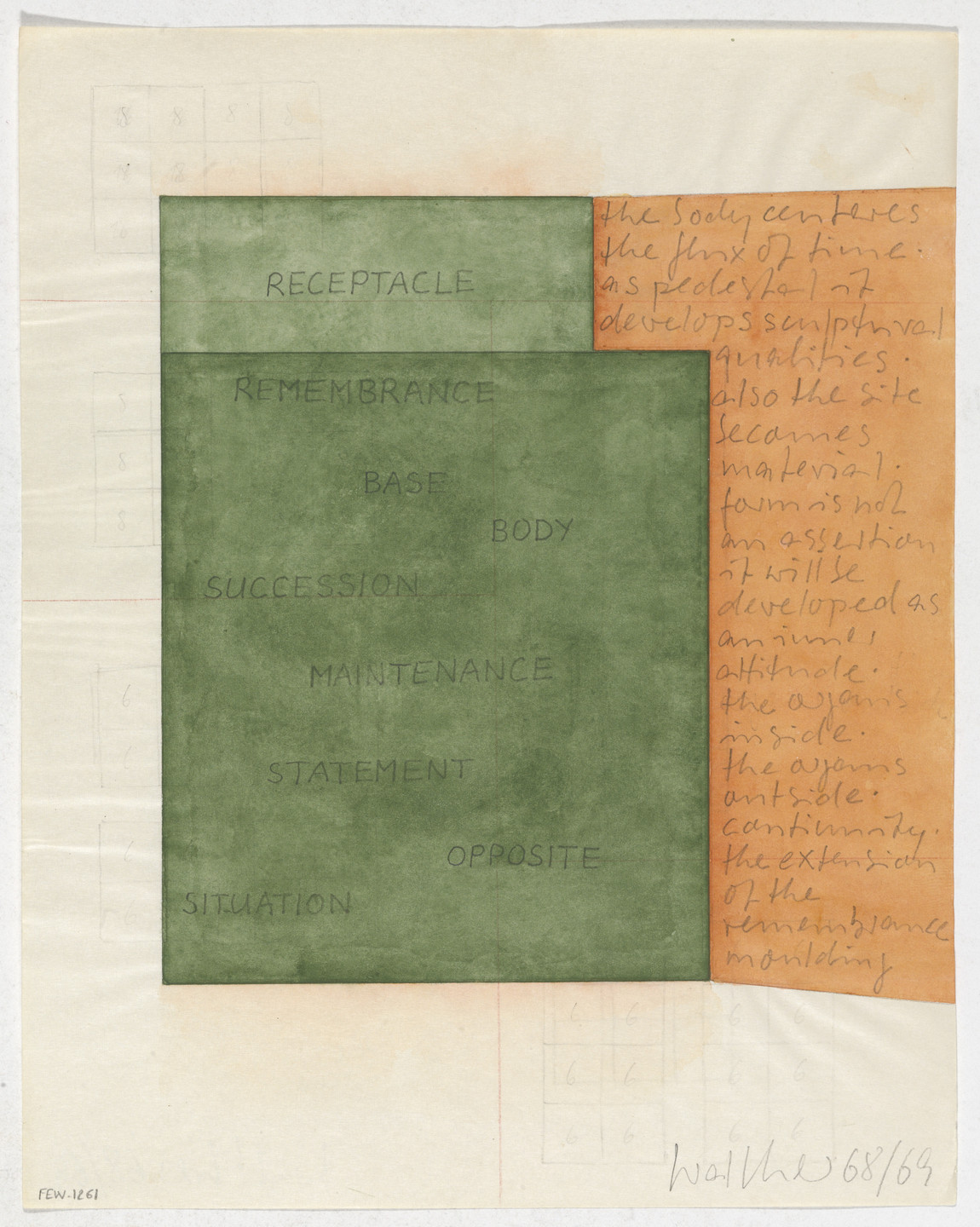 Franz Erhard Walther. Work Drawing: Sleep. 1968/1969