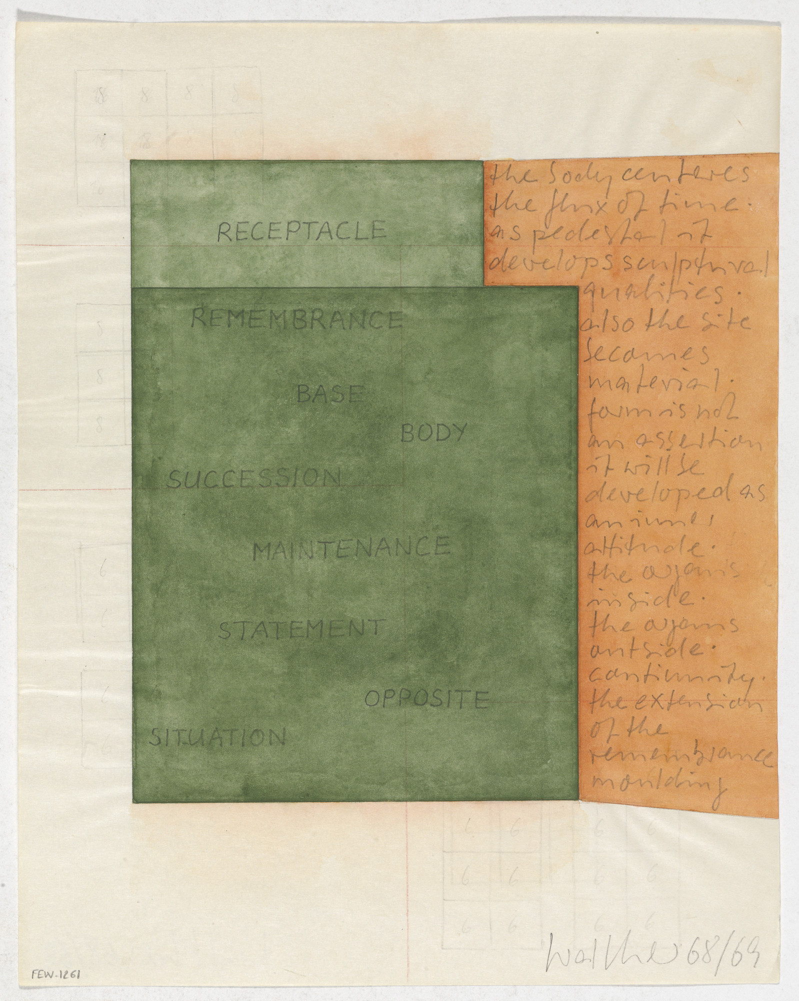 Franz Erhard Walther. Work Drawing: Sleep