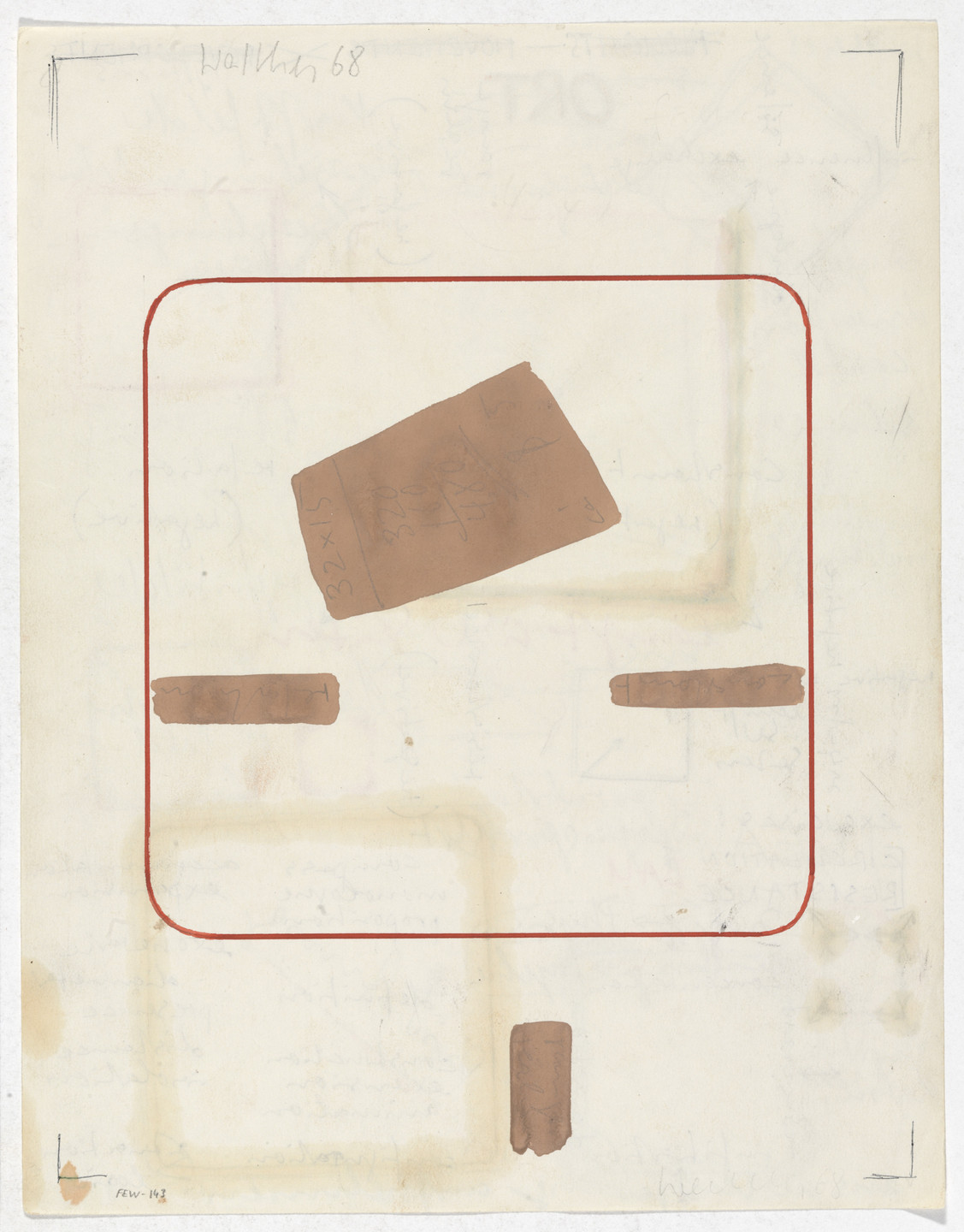Franz Erhard Walther. Work Drawing: Four Body Weights. 1968