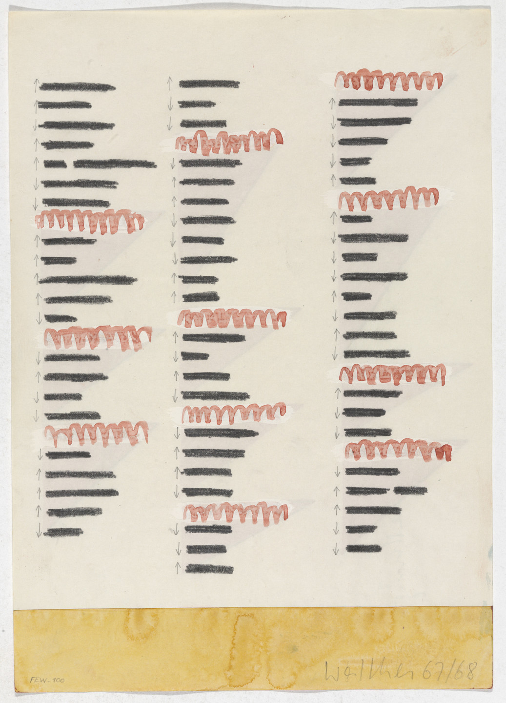 Franz Erhard Walther. Work Drawing: Proportions and Time. 1967/1968
