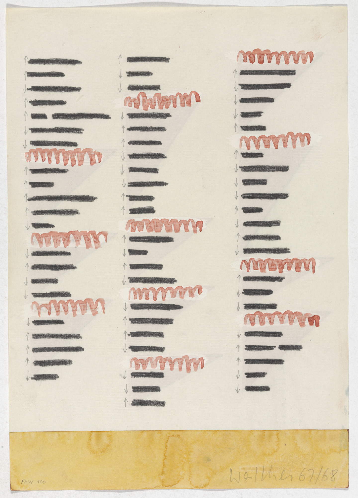 Franz Erhard Walther. Work Drawing: Proportions and Time