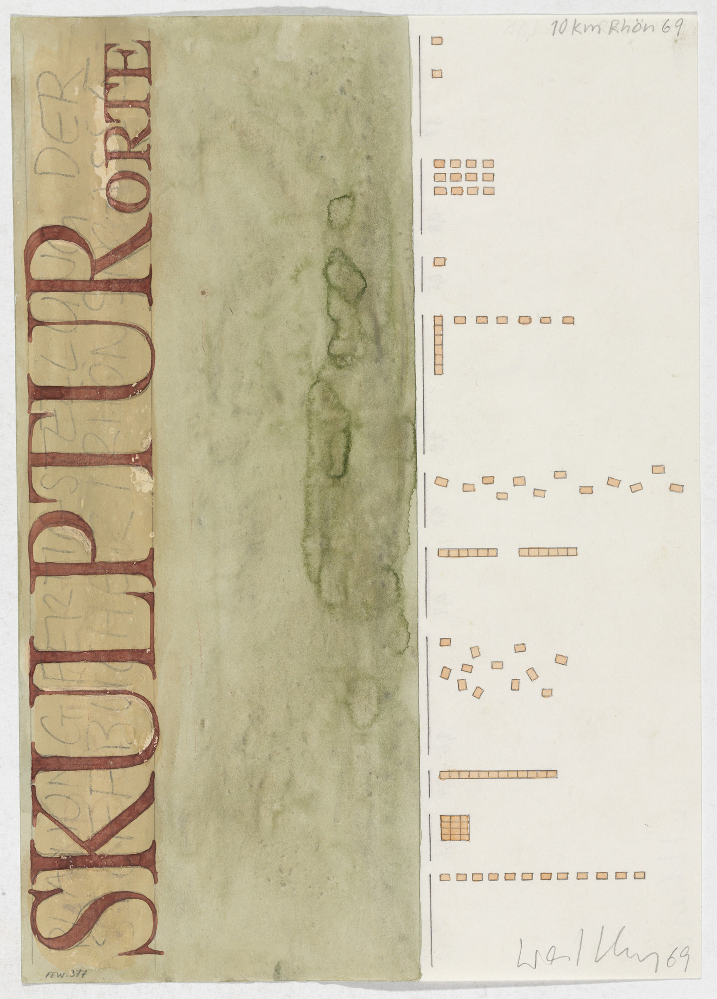 Franz Erhard Walther. Work Drawing: Distance Weight Shape
