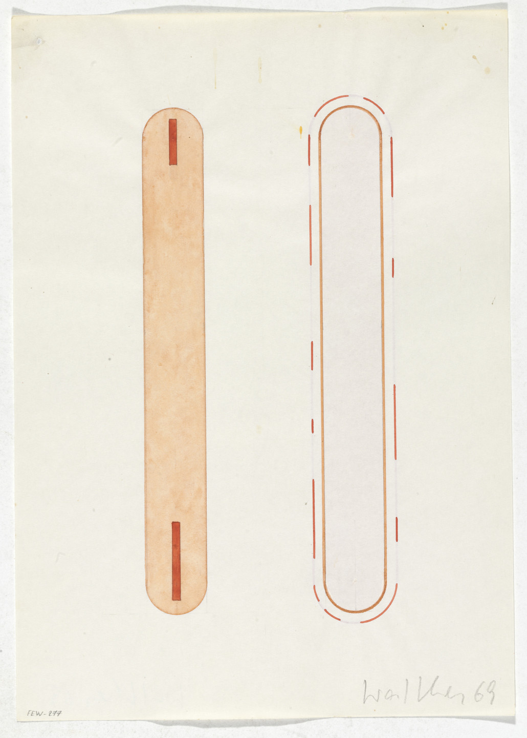Franz Erhard Walther. Work Drawing: Body Weights. 1969