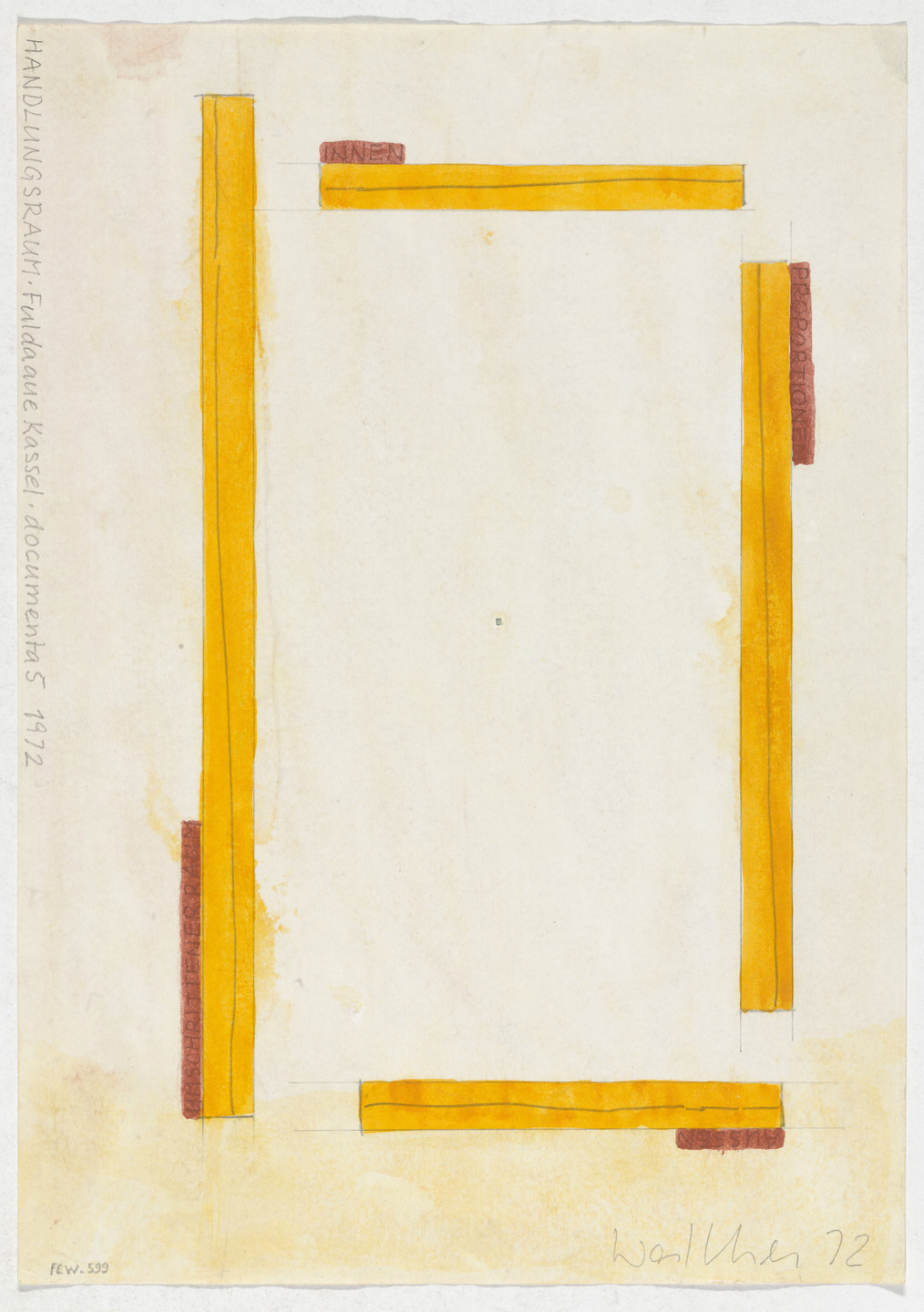 Franz Erhard Walther. Work Drawing: Starting Point and Paths. 1972