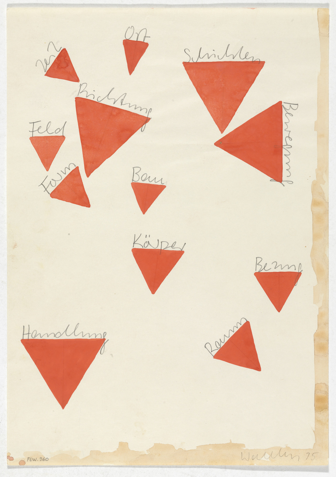 Franz Erhard Walther. Work Drawing: 10 x Place Distance Place