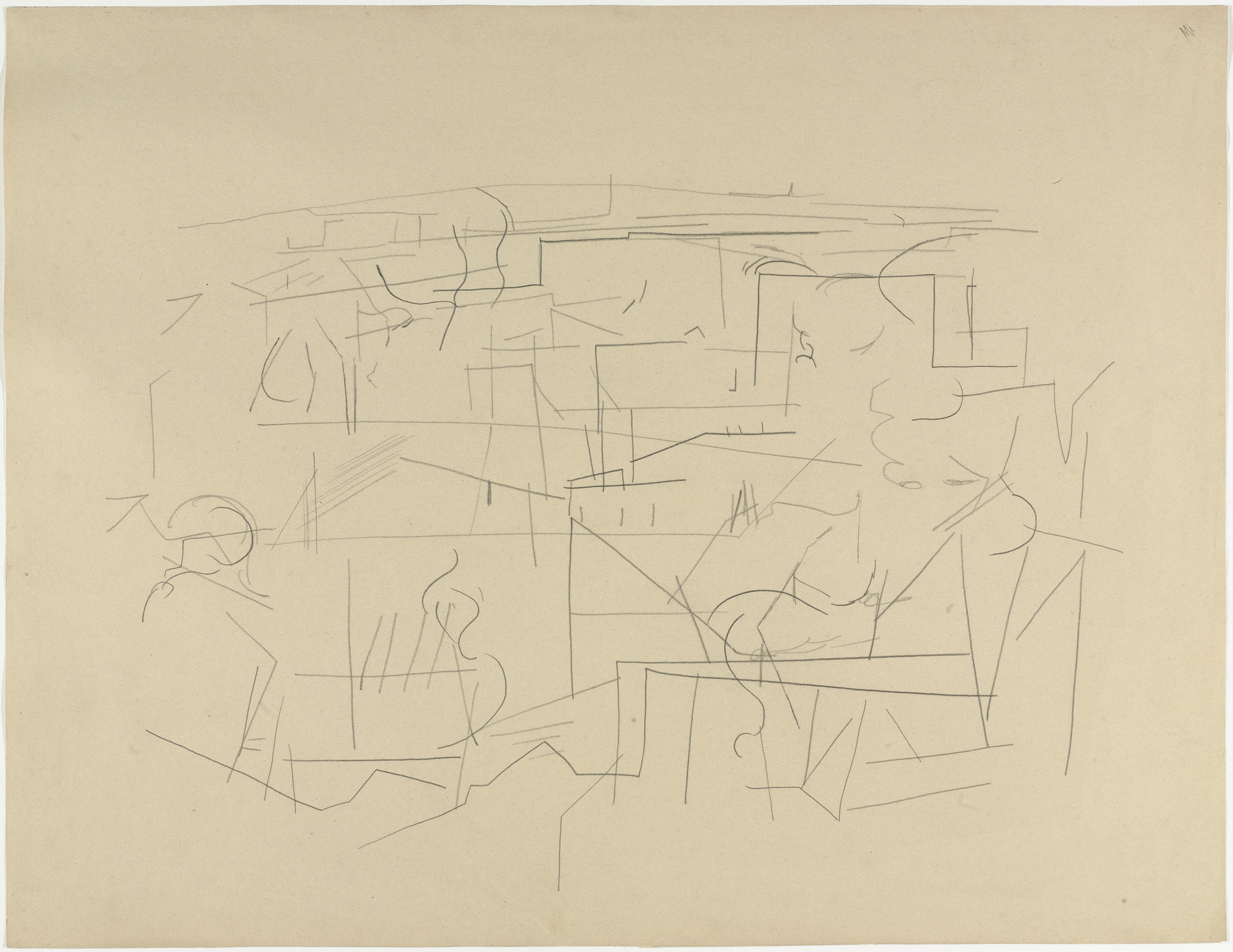 Ellsworth Kelly. Smoke from Chimneys, Automatic Drawing from Rue