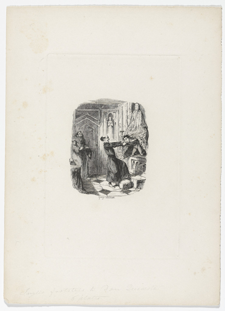 Lazaro & the Cura from Rambles in the Footsteps of Don Quixote by Henry D. Inglis