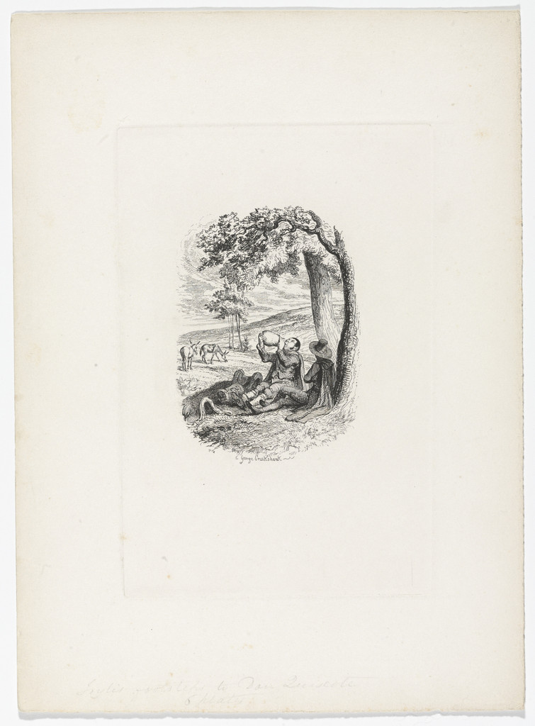 The Author & his Guide from Rambles in the Footsteps of Don Quixote by Henry D. Inglis