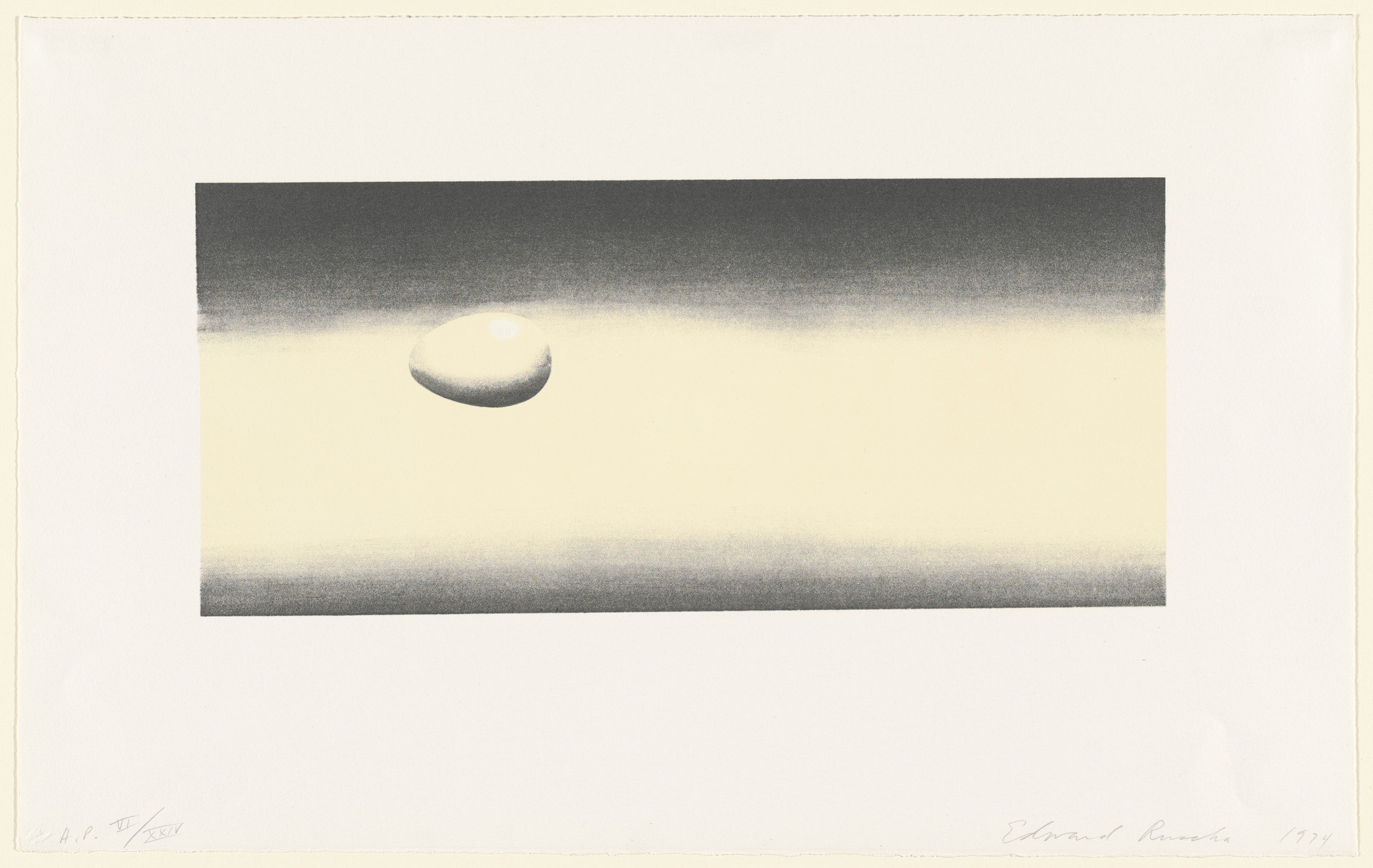 Edward Ruscha. Egg from Domestic Tranquility. 1974