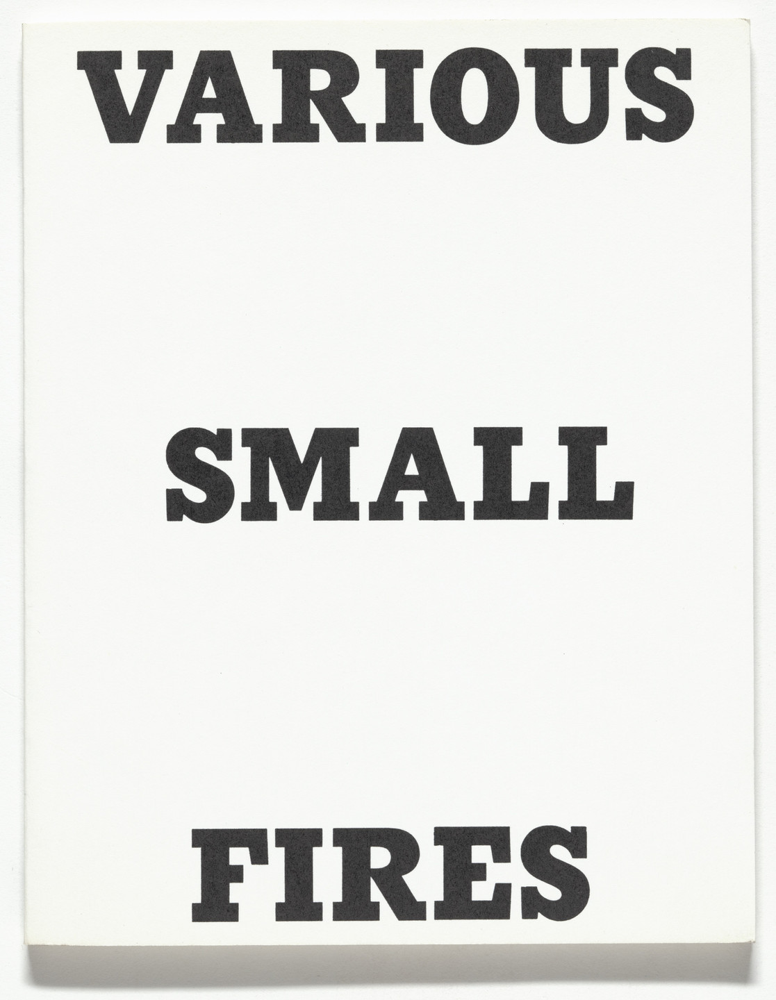 Edward Ruscha. Various Small Fires and Milk. 1964, printed 1970