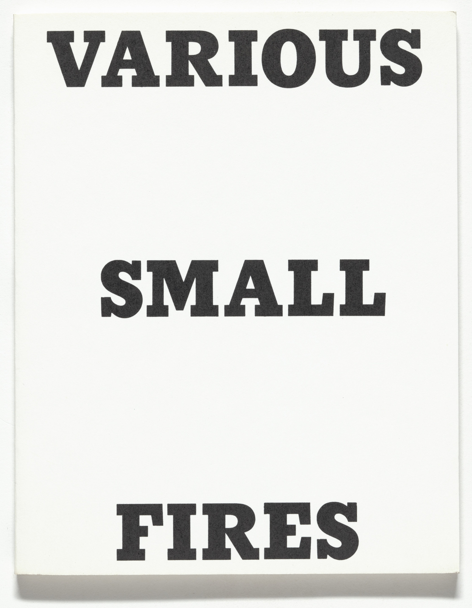 Edward Ruscha. Various Small Fires and Milk