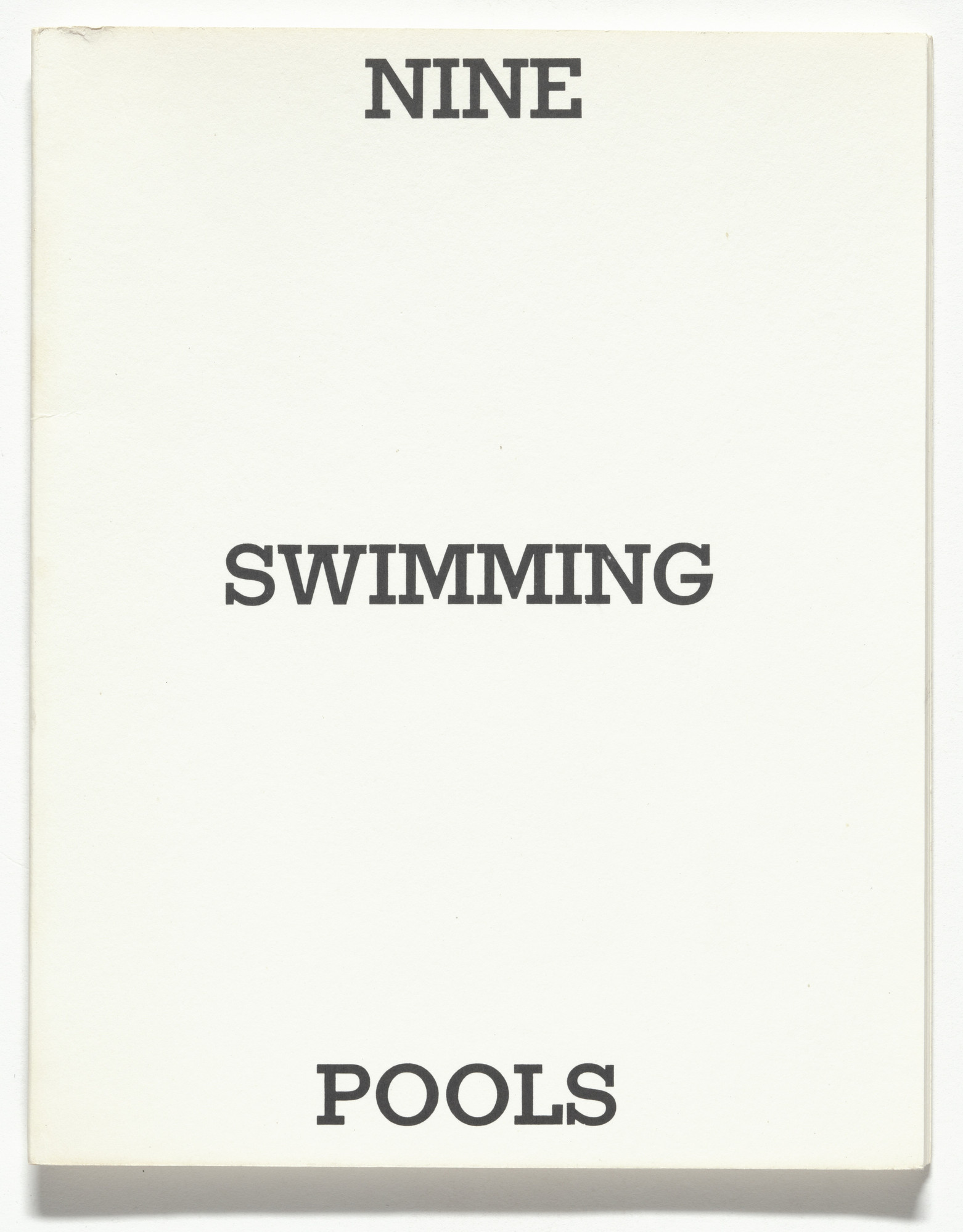 Edward Ruscha. Nine Swimming Pools and a Broken Glass