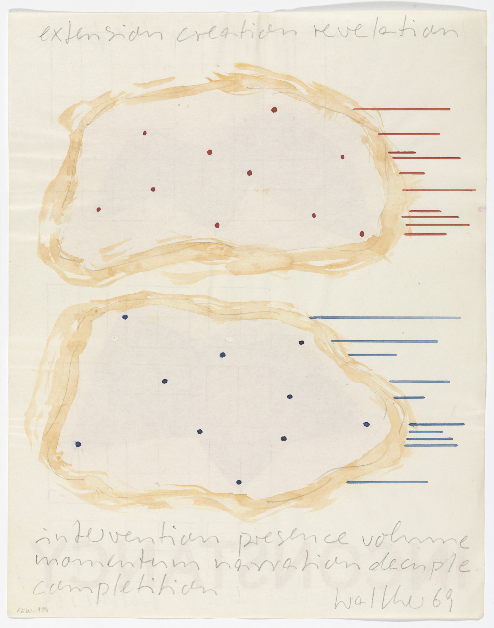 Franz Erhard Walther. Work Drawing: 10 x Place Distance Place